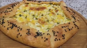 Слишком ВКУСНО и ПРОСТО. Творожная галета с яйцом, сыром и зеленым луком. Выпечка из творога