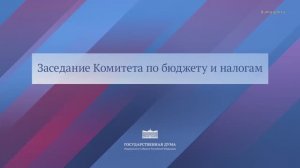 Государственная Дума заседание Комитета по бюджету и налогам, 15 ноября 2025 года