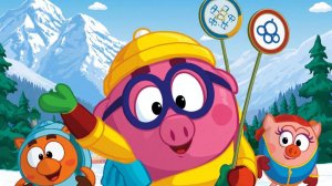 Смешарики! Зимняя Олимпиада! Лыжные  Гонки !