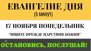 17 ноября Евангелие дня. Почему Христос запретил заботитьсяо завтрашнем дне (Лк 12.13-31)