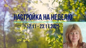 Настройка на неделю 17.11 - 23.11.2025. #психология #осознанность #медитация