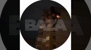 Последствия прилёта БПЛА по дому в Волгограде.