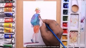 Пошаговая инструкция по рисованию акварелью человека