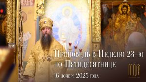 Проповедь в Неделю 23-ю по Пятидесятнице 2025