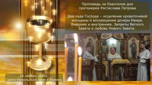 Вера твоя спасла тебя… Богу нужно наше сердце. Проповедь отца Ростислава, 16 ноября 2025г