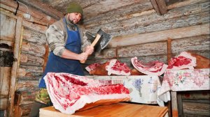 ЗАПАСЫ ДЕРЕВЕНСКОЙ СЕМЬИ НА ЗИМУ _ ПИТАЕМСЯ СВОЕЙ ЕДОЙ _ ОТВЕЧАЕМ НА ВОПРОС _ РАСПАКОВКА ГОСТИНЦЕВ