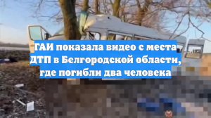 ГАИ показала видео с места ДТП в Белгородской области, где погибли два человека