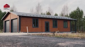 Гараж с навесом из сэндвич панелей | Ступино, Московская область | гараж комплект 2025