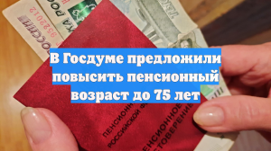 В Госдуме предложили повысить пенсионный возраст до 75 лет