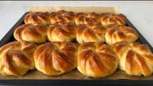 Ароматные Пышные БУЛОЧКИ...🥐☕😋    Рецепт ⤵️