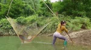Ловим рыбу осушением прудов и бамбуковой ловушкой. Богатый улов. Жизнь во Вьетнаме