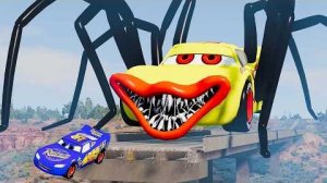 Эпический побег из Зомби-Пожирателя Молний Маккуина, Пожирателя Пожарных Машин ｜BeamNG.Drive