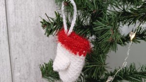 МАЛЕНЬКИЙ ТАЙНИК ДЛЯ КОНФЕТКИ😊ВАРЕЖКА КРЮЧКОМ 🧶УКРАШЕНИЕ ДЛЯ ЁЛОЧКИ💓