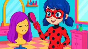 Мультфильм. Салон красоты Леди баг, игра для детей