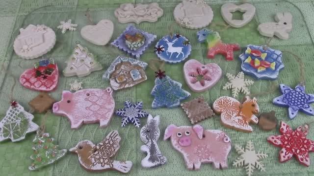 Игрушки подвески из соленого теста. ХоббиМаркет смотреть онлайн