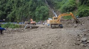 Ремонт дороги после шторма на перевале Кау Фа - Му Канг Чай.