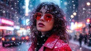 It's snowing in the city again