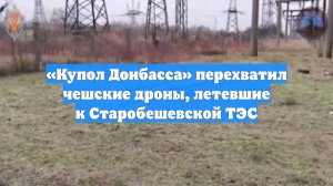 «Купол Донбасса» перехватил чешские дроны, летевшие к Старобешевской ТЭС
