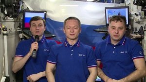 Космонавты МКС поздравили участников конференции, посвящённой 150-летию В.А. Русанова