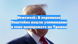 Newsweek: В переписке Эпштейна нашли упоминание о секс-компромате на Трампа