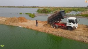 Строительство, дамба на озере, один из прошлых объектов