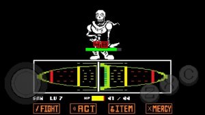 битва с papyrus Undertale