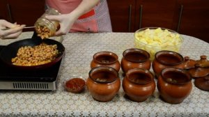 Мясо с фасолью в горшочках сытное блюдо на каждый день - фасоль, специи и ароматный бульон