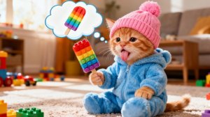 Мультики для детей, котик спасает своего друга на гидроцикле, мультфильм детям/мультики