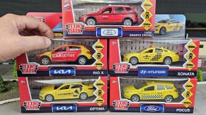 Машинки ТАКСИ модели Технопарк распаковка и обзор. Про машинки
