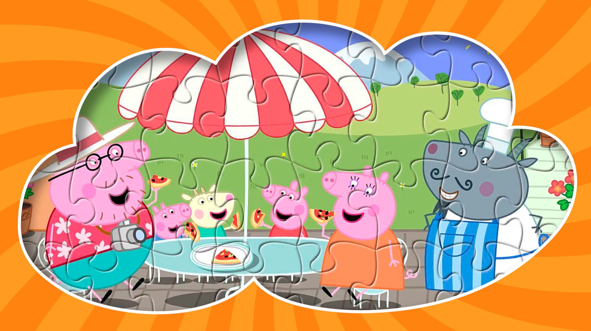 ⭐СВИНКА ПЕППА в ресторане - собираем пазлы⭐KIDS ZONE PARTY