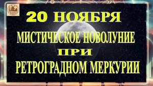 НОВОЛУНИЕ 20 ноября 2025 года! МИСТИЧЕСКОЕ НОВОЛУНИЕ В СКОРПИОНЕ ВО ВРЕМЯ РЕТРОГРАДНОГО МЕРКУРИЯ!