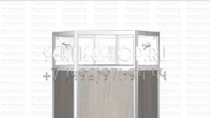 Прилавок угловой из алюминиевого профиля