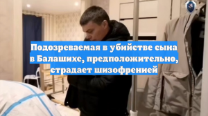Подозреваемая в убийстве сына в Балашихе, предположительно, страдает шизофренией
