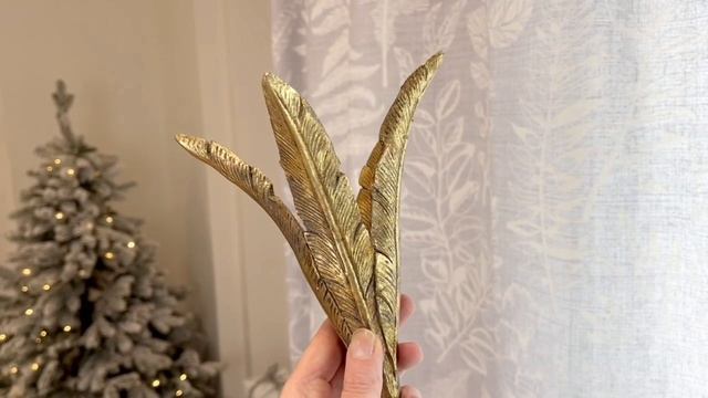 Подсвечник под античную свечу ИЗЯЩНАЯ ПАЛЬМА, полистоун, золотой, 15 см, EX10015