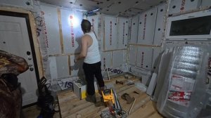 Сделали обрешетку стены