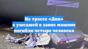 На трассе «Дон» в ушедшей в занос машине погибли четыре человека