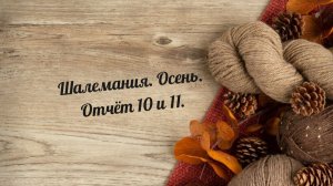 Шалемания. Осень. Отчёт 10 и 11.