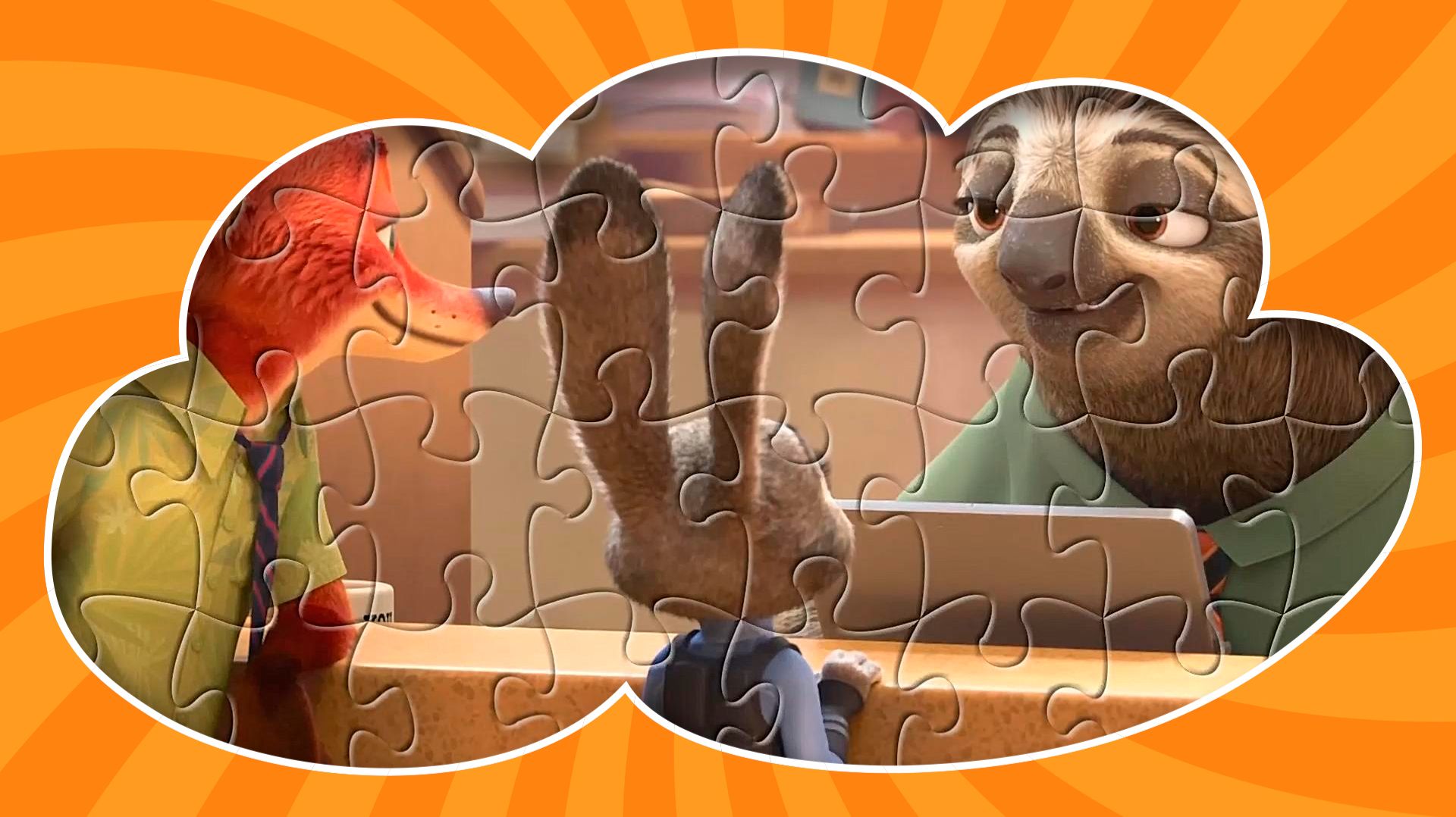 ⭐ЗВЕРОПОЛИС ленивец - собираем пазлы⭐KIDS ZONE PARTY