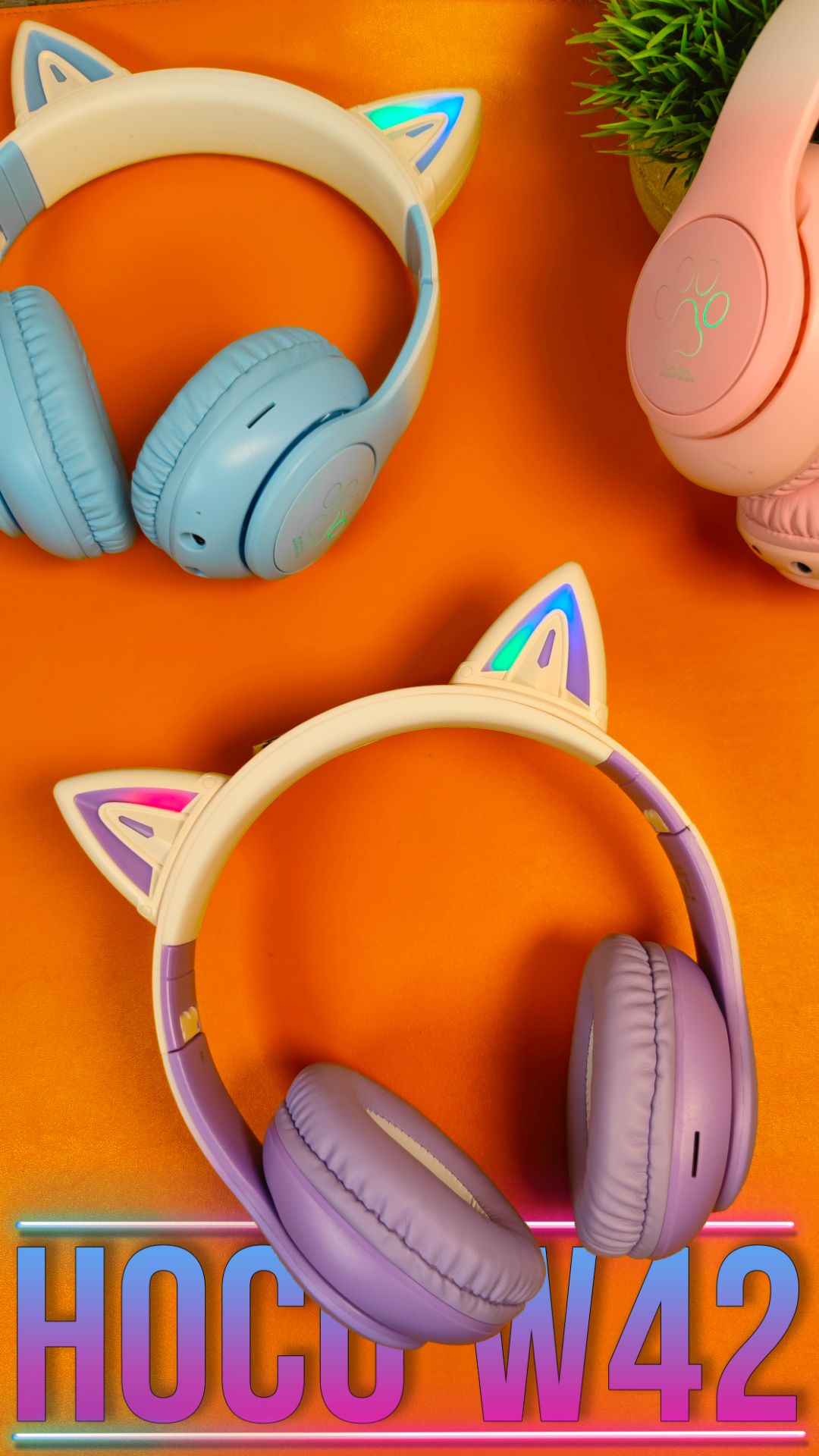 НЕОБЫЧНЫЕ Беспроводные Наушники HOCO W42 Cat Ears со Светящимися УШКАМИ и ЛАПКАМИ! ДЕТИ в ВОСТОРГЕ !