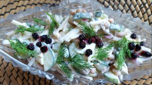 Салат с дайконом, фасолью. Простой витаминный, сочный салат.