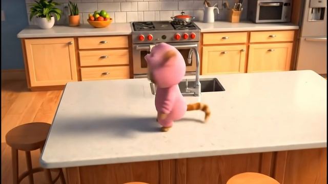 Милый рыжий котёнок крадет сыр из пиццы. Видео для детей 🧡 смотреть онлайн