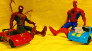 Человеки-пауки и Гоночные машины.Игрушки для детей.Человек паук.Машинка.Машинки.Супергерои.Марвел.