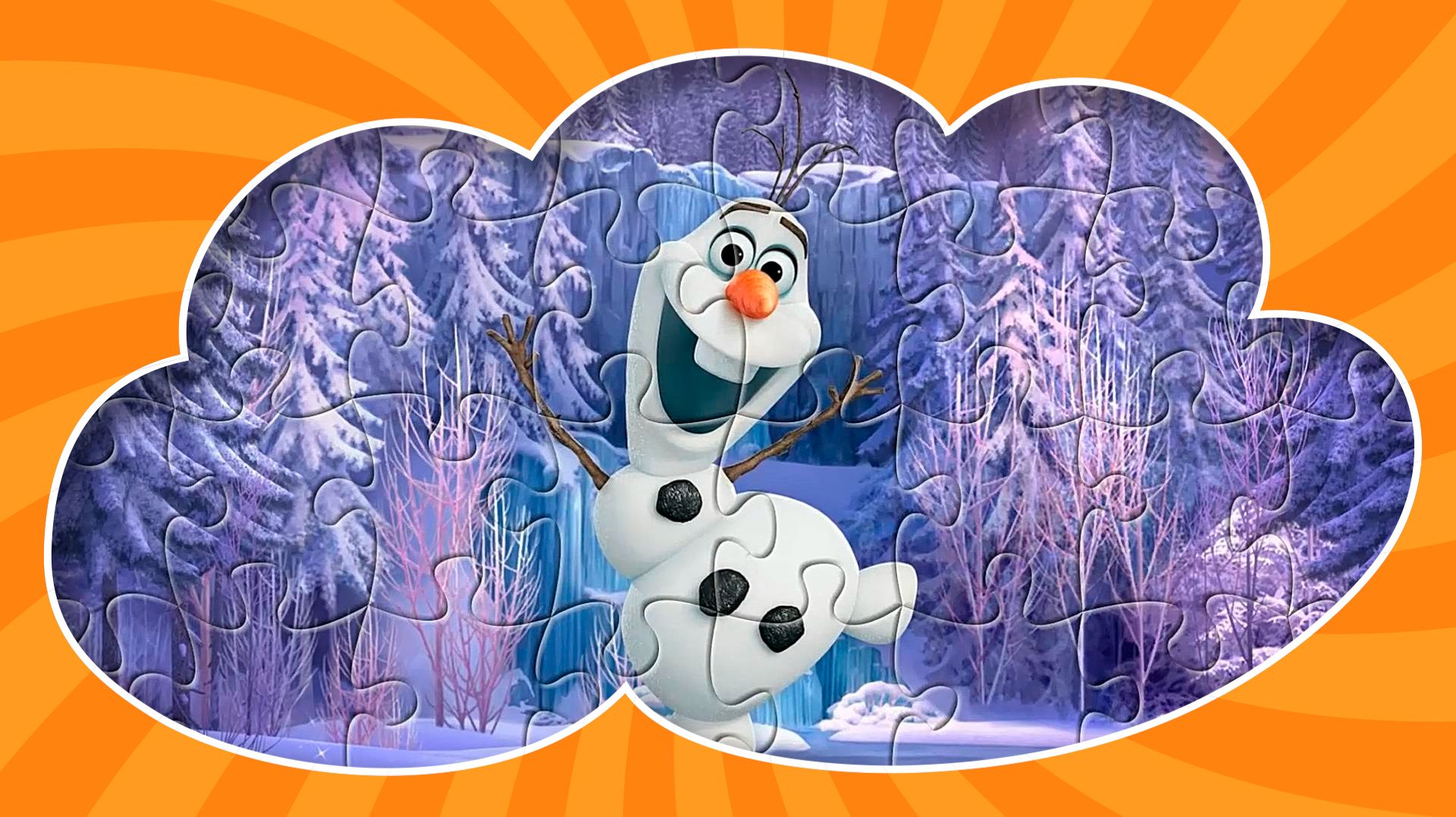 ⭐ХОЛОДНОЕ СЕРДЦЕ Олаф в лесу - собираем пазлы⭐KIDS ZONE PARTY