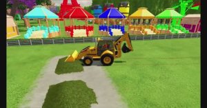 МУЛЬТИКИ ДЛЯ МАЛЫШЕЙ ПРО ТРАКТОР. Автовоз перевозит красочные трактора на детской ферме.