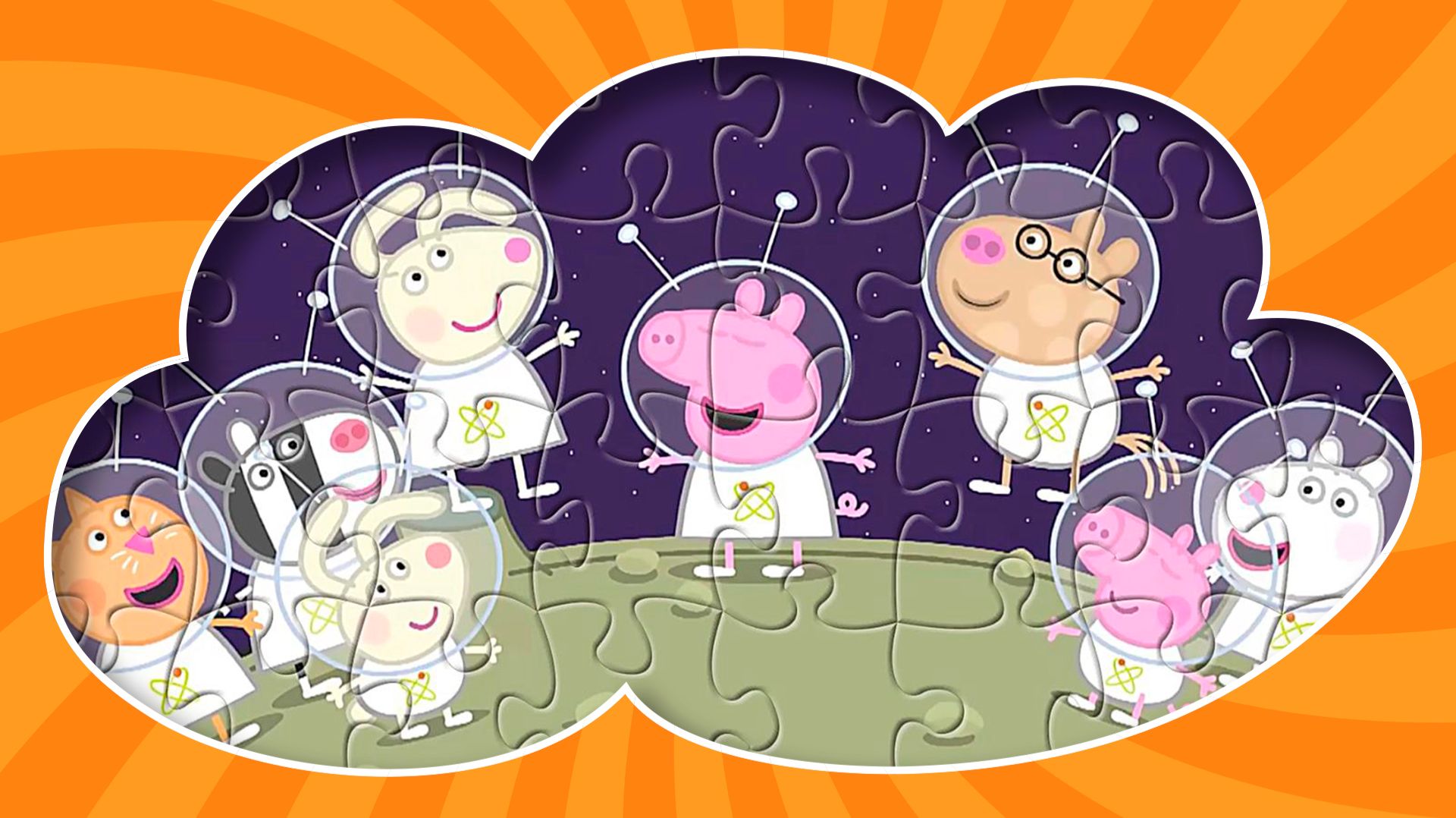 ⭐СВИНКА ПЕППА в космосе - собираем пазлы⭐KIDS ZONE PARTY