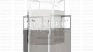 Прилавок остекленный из алюминиевого профиля