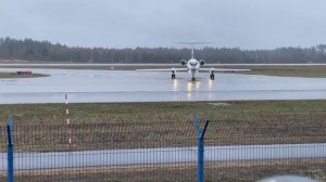 После посадки Ту-134.