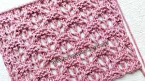 Красивый ажурный узор спицами 💥 Лёгкий и простой в вязании