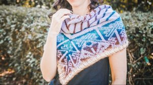 Бактус спицами жаккард