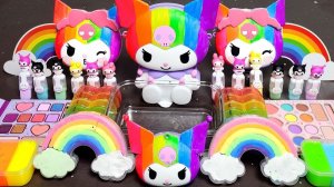 ASMR Радужная Куроми смешивает Яркий Радужный Слайм